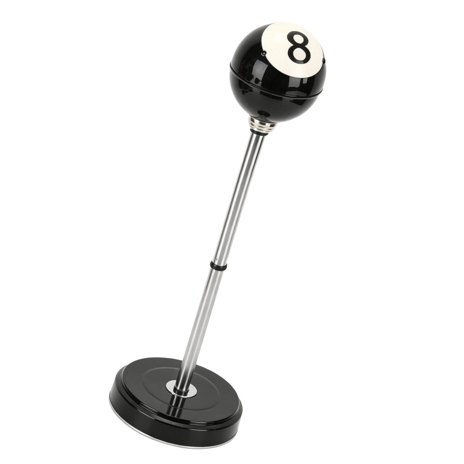 Relaxdays Standaschenbecher Stahl Schwarz Silber Weiß Höhenverstellbar Schwer Rutschfest 37,5 cm bis 70 cm x ø 9 cm