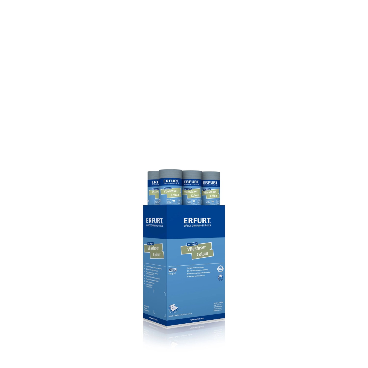 Erfurt Vliesfaser Colour 302-6 Blau 10,05 m x 0,53 m_6