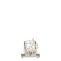 Mica Decorations Teelichthalter Koralle, offwhite, 9x6,5x10cm, maritime Deko.