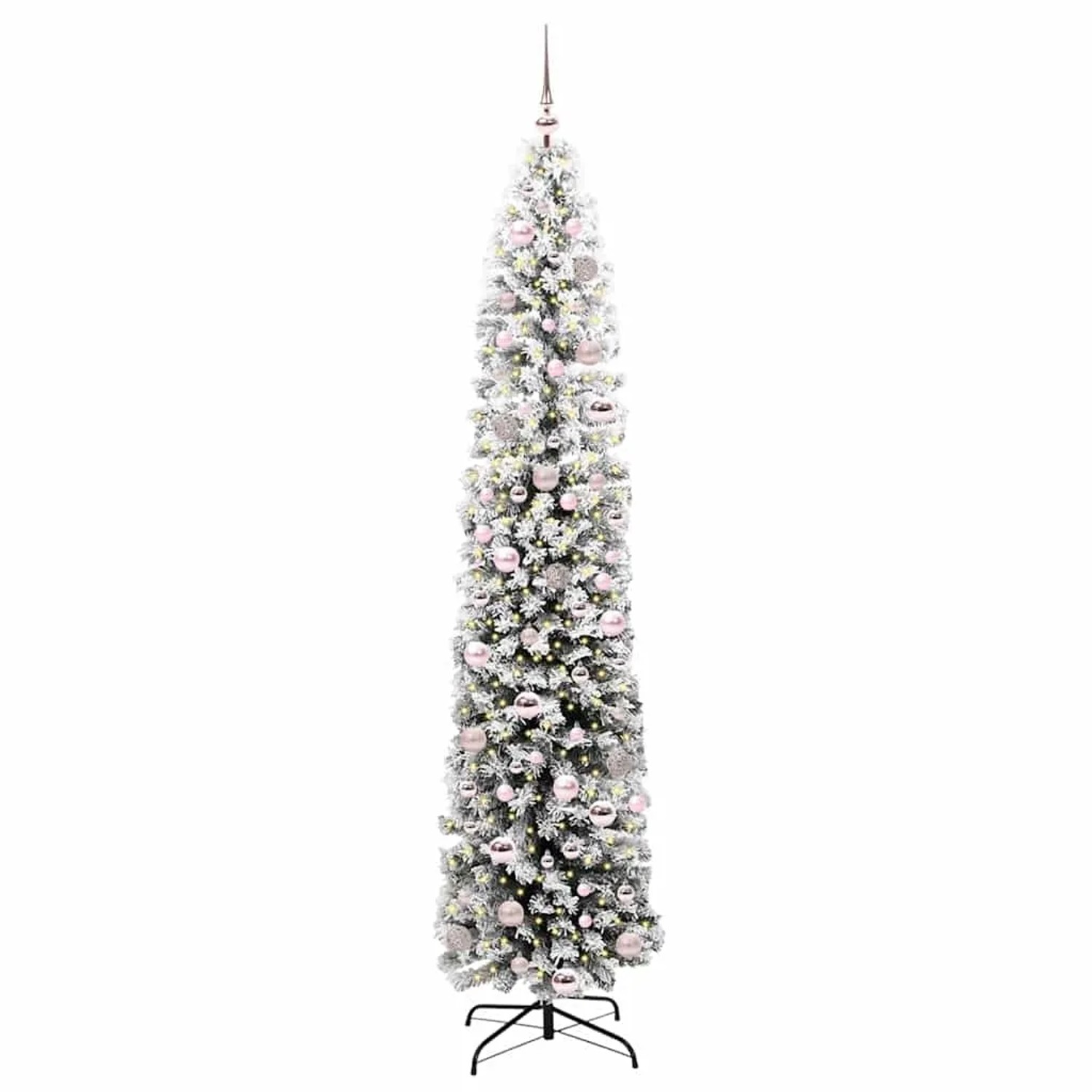 vidaXL Künstlicher Weihnachtsbaum mit 300 LEDs mit Ständer Grün 210 cm 3395033