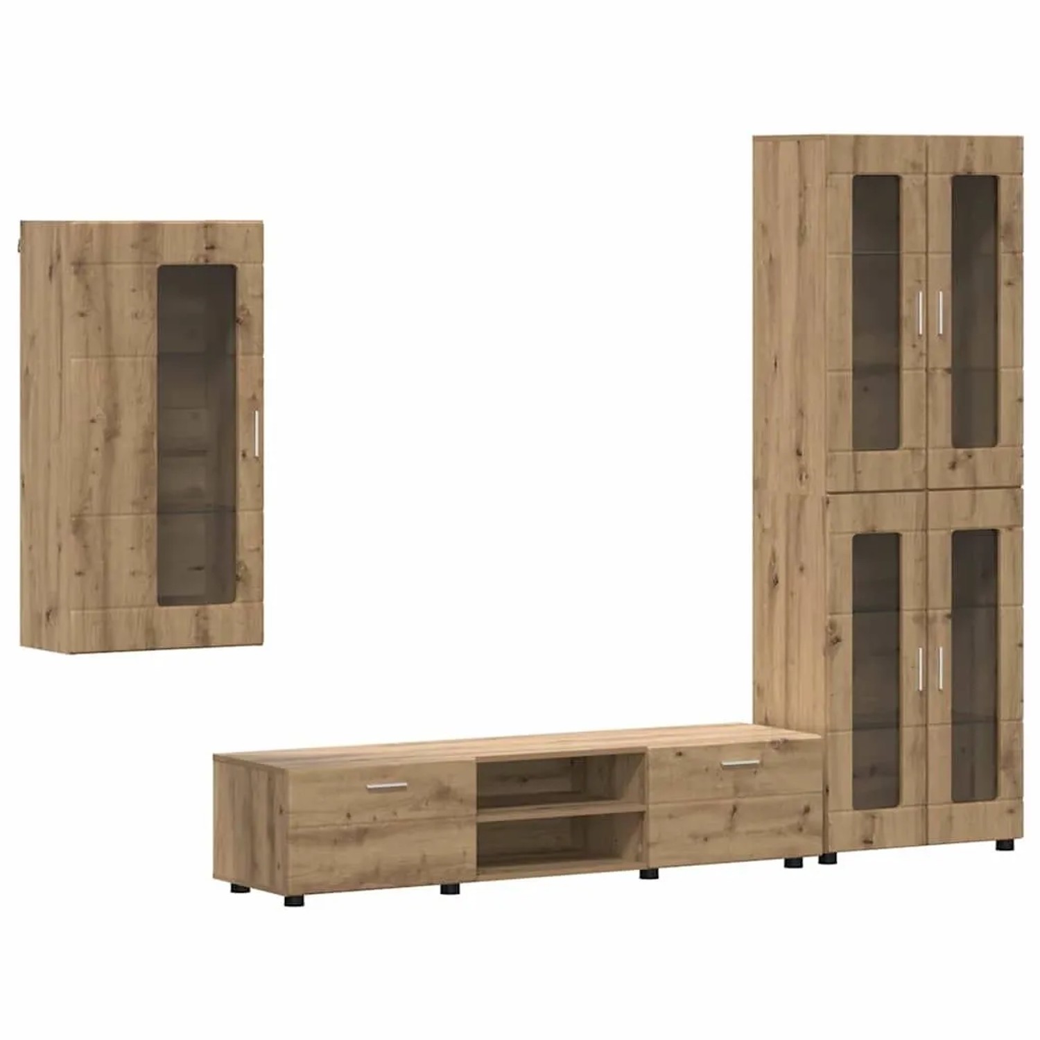 vidaXL TV-Schrankset mit Schubladen Artisan-Eiche Holzwerkstoff 3397953 günstig online kaufen