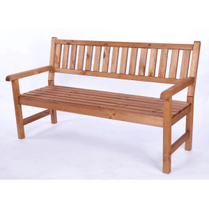 Braune PROREGAL Gartenbank Grana aus Holz, 90x154x70cm, ohne Abdeckung. Gartenmöbel für Terrasse und Garten.