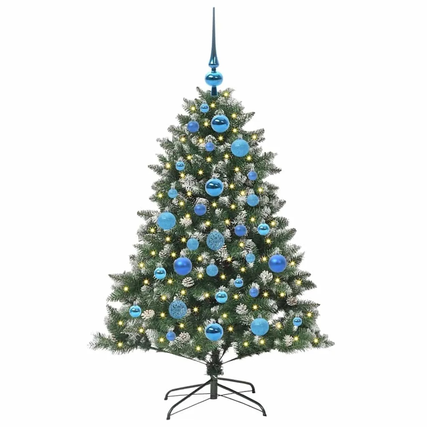 vidaXL Künstlicher Weihnachtsbaum mit 150 LEDs Grün 85 x 85 x 120 cm 3395216