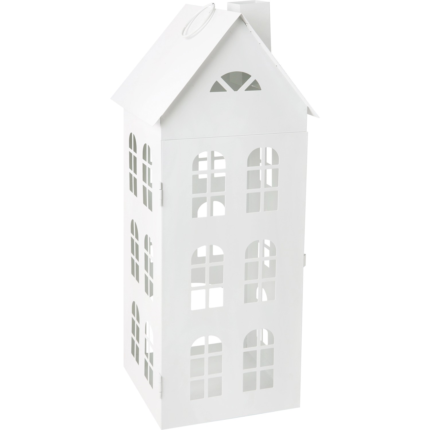 Metall-Laterne Haus Weiß 18,5 cm x 18 cm x 46 cm günstig online kaufen