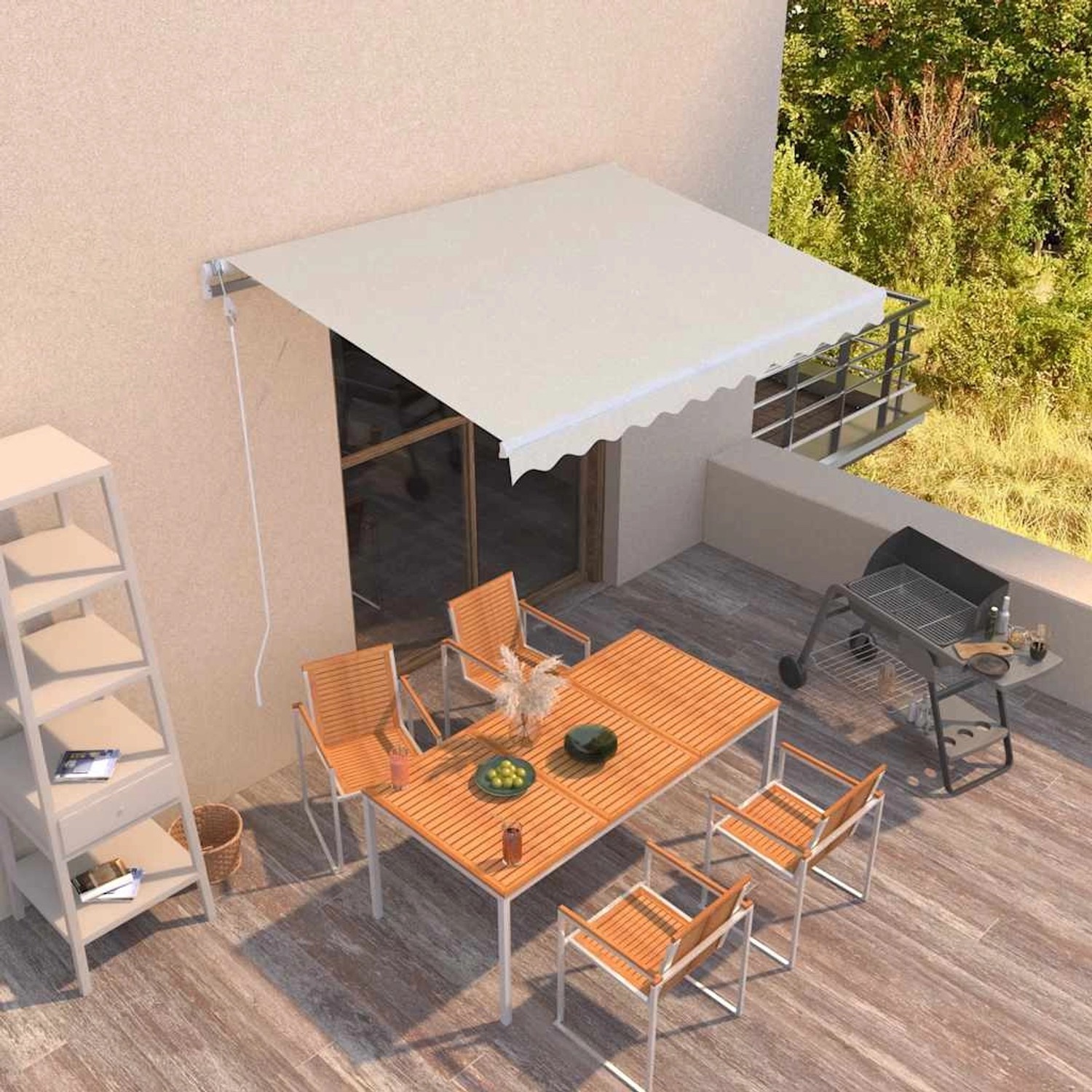 furnicato Markise Automatisch Einziehbar 300x250 cm Creme günstig online kaufen