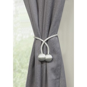 Gardinia Raffhalter Flex-S, weiß, 2er-Set. Magnet-Raffhalter für Gardinen und Vorhänge.