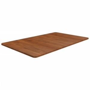 Dunkelbraune vidaXL Waschtischplatte aus Massivholz, 100x60 cm, behandelt.
