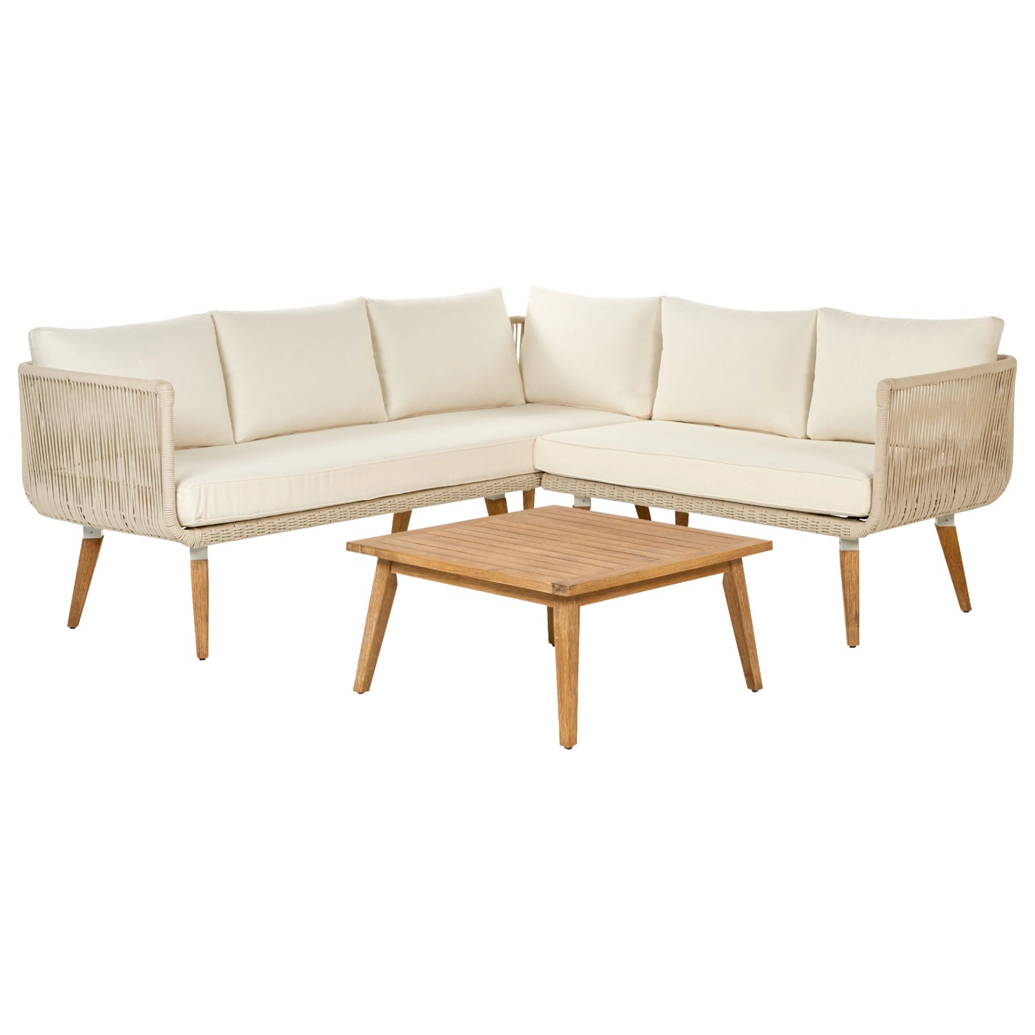 Beliani Sitzgruppe ALCAMO Hellbeige