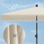 Beiger Songmics Sonnenschirm, höhenverstellbar, 240x200x125 cm, mit UV- und Regenschutz.