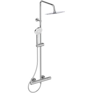 Ideal Standard Ceratherm T50 Duschsystem in Chrom mit Kopf- und Handbrause.