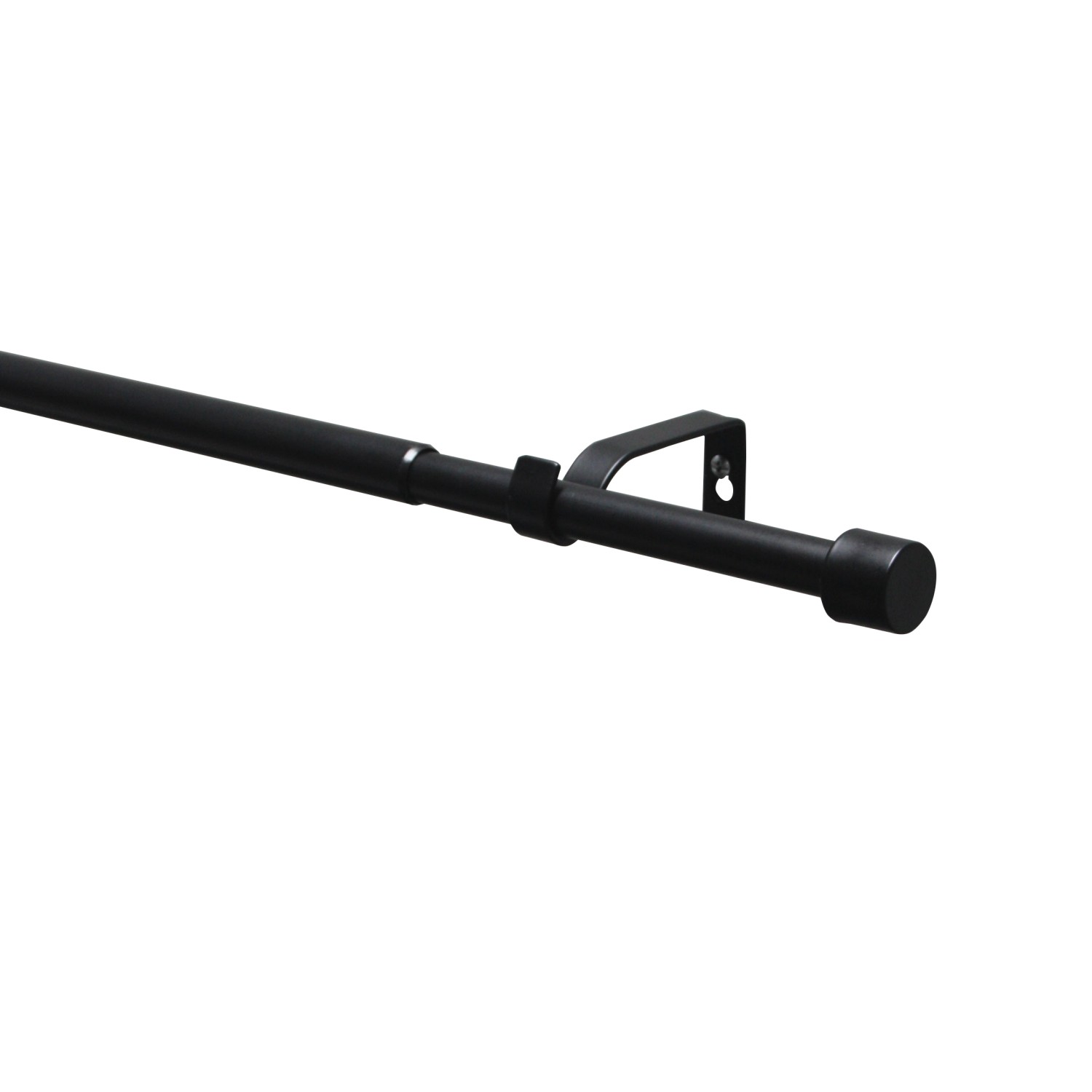 Gardinia Gardinenstangen-Set Kos Ø 16/19 mm Ausziehbar 190-340 cm Schwarz-Matt