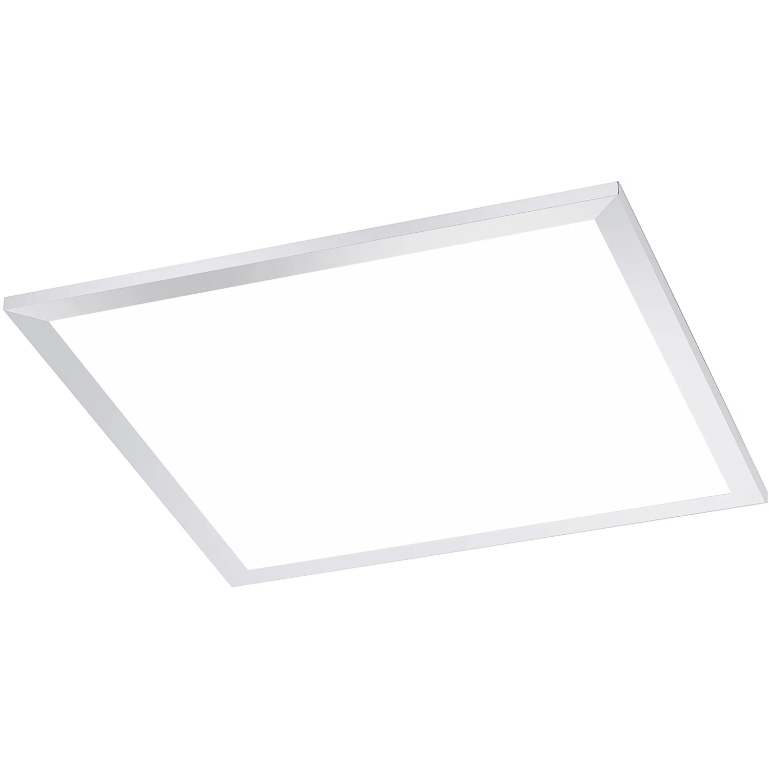 Quadratische Paul Neuhaus LED-Deckenleuchte Flag, 45x45 cm, Chromrahmen.
