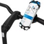 Fischer Smartphonehalterung aus Silikon am Fahrradlenker, 360° drehbar.