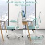 Rattantree Ergonomischer Drehstuhl mit Klapparmlehnen Höhenverstellbar Mesh Rückenlehne Grün_5