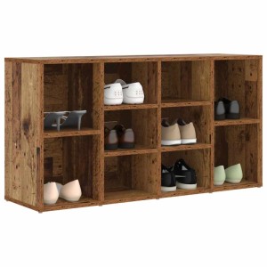 vidaXL Schuhbank mit Regal Altholz 103 x 30 x 54,5 cm Holzwerkstoff 875158