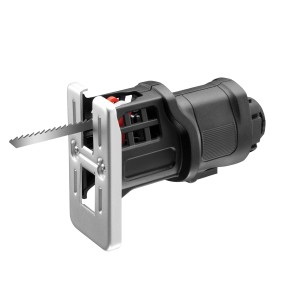 Black+Decker Multievo Stichsägenkopf MTJS1 für präzise Schnitte in Holz, Alu und Stahl.