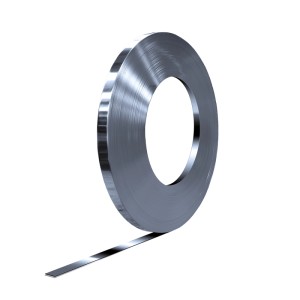 GOEBEL Spaltband, Kappenband, Feranband, aluplattiert, 15mm x 0,2mm, 100m Ring.