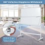 Costway Doppelseitiges Mobiles Whiteboard Weiß 120 x 90 cm_4