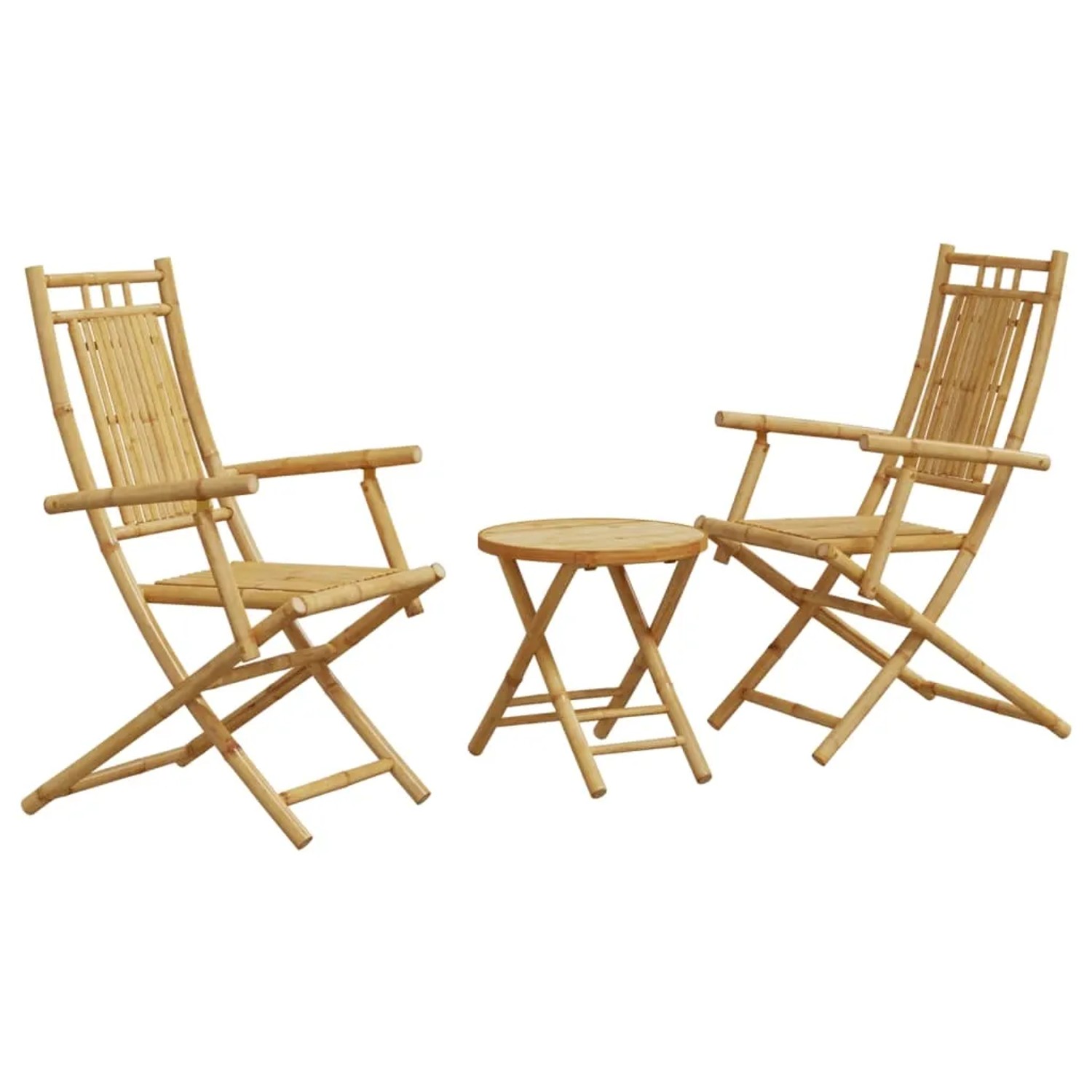 vidaXL 3-tlg Bistro-Set Bambus Modell 9 günstig online kaufen