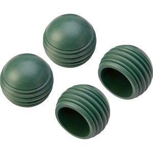 Fußkappen für Hollywoodschaukel Talca, dunkelgrün, 4er-Set. Ersatzteile aus Kunststoff.