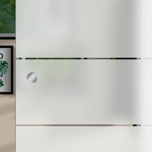 ESG Glasschiebetür mit Siebdruck Dekor, 2060x940 mm, für barrierefreies Wohnen.