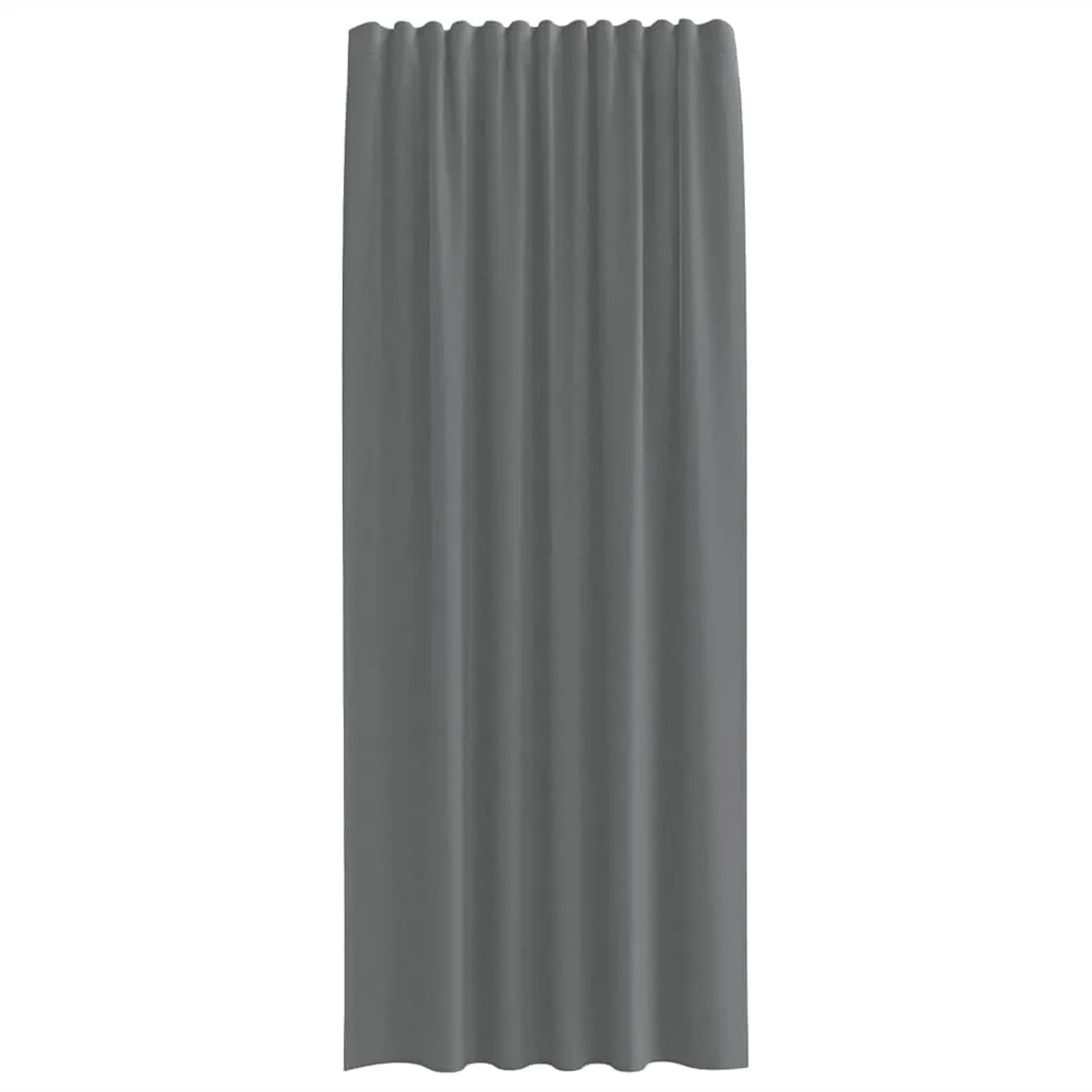 Dunkelgrauer Voile Vorhang aus Polyester mit Stangentasche. Halbtransparenter Fenstervorhang.