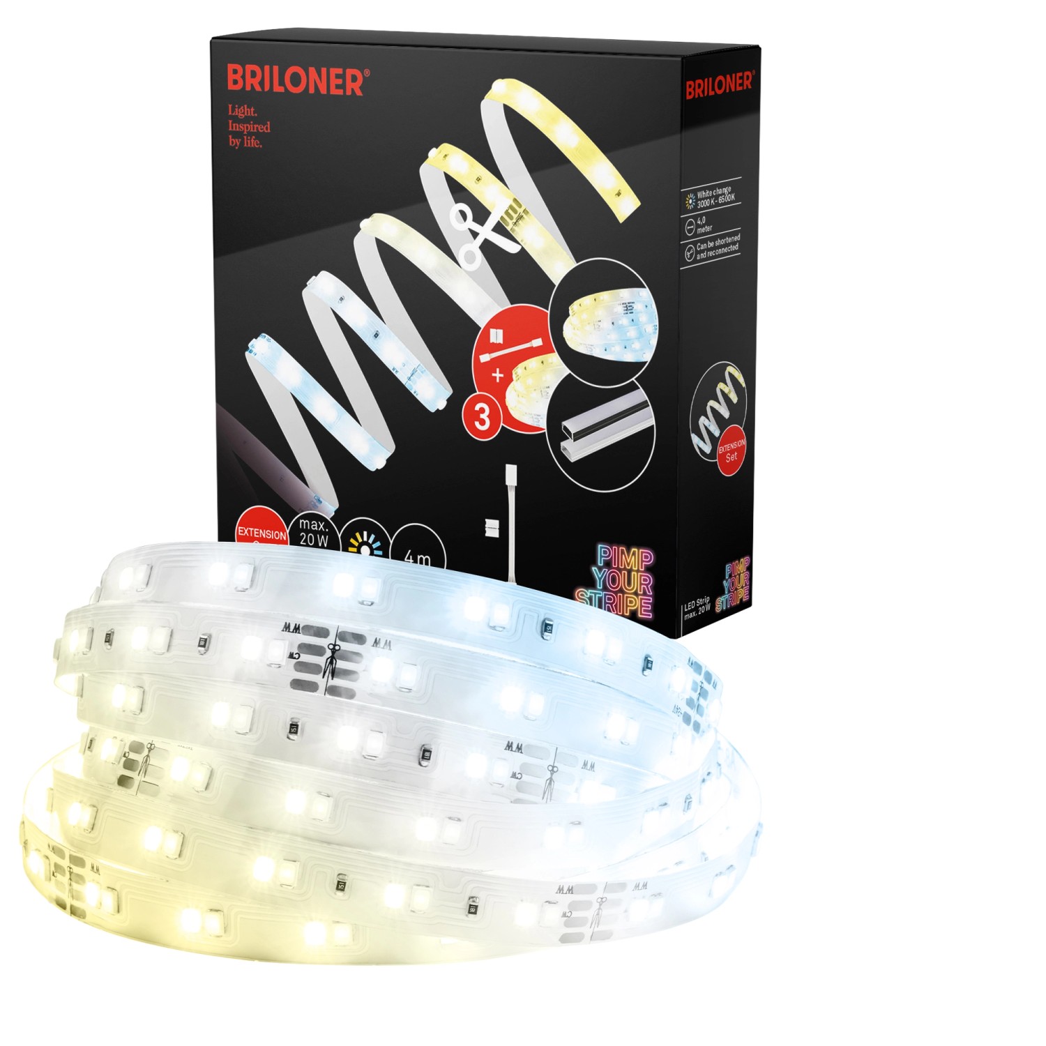 Thumbnail - Briloner Pimp your Stripe LED-Band Erweiterungs-Set CCT 4 m