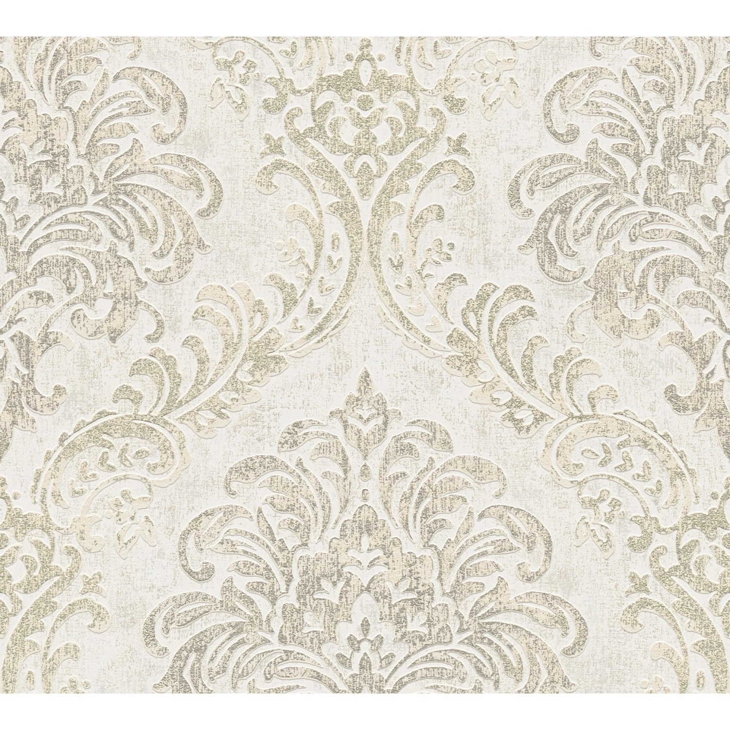 AS-Creation Vliestapete Barock Ornament Weiß-Silber-Gold günstig online kaufen