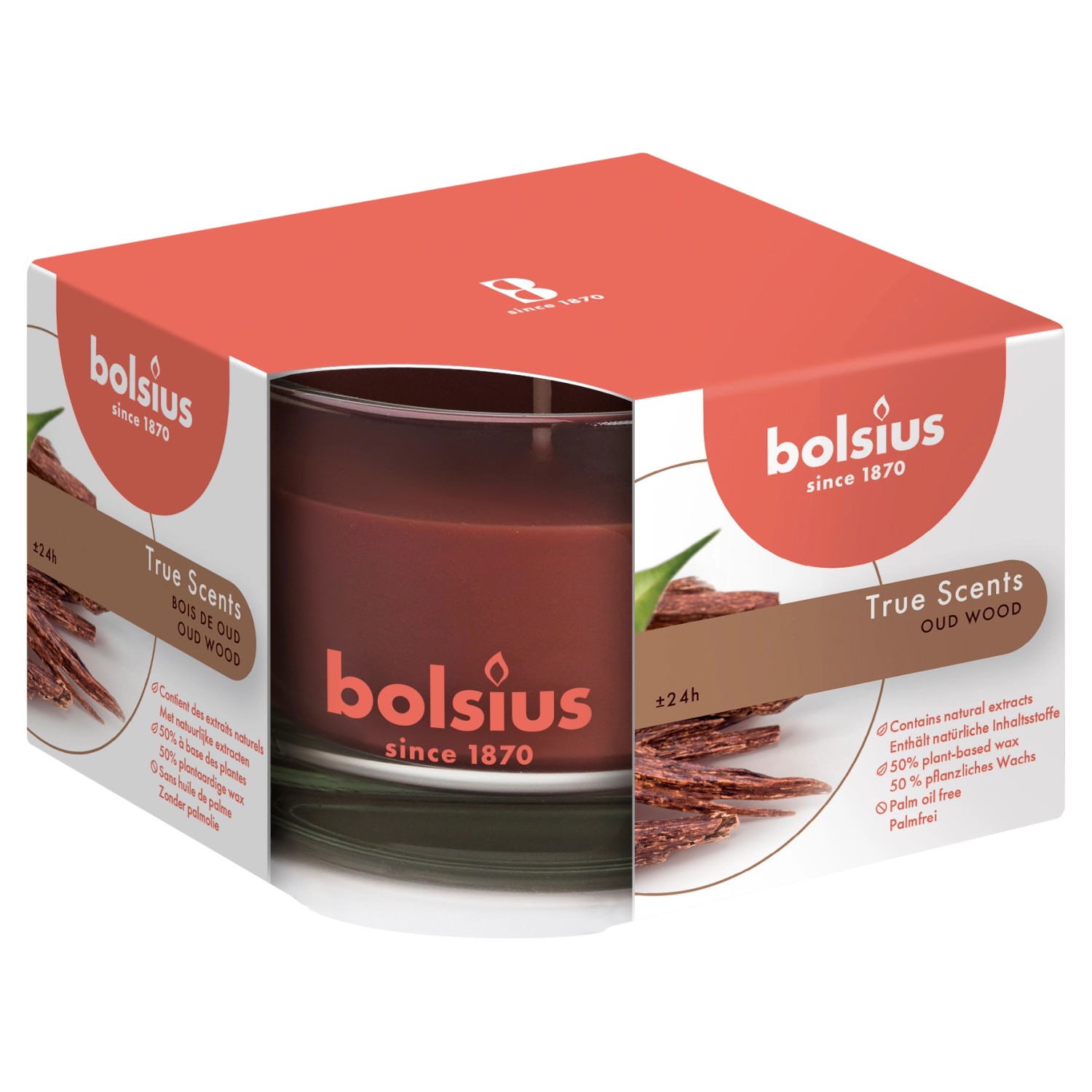 Bolsius True Scents Duftglas Medium 63/90mm Oud Wood günstig online kaufen