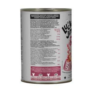 Lucky Jim Hunde-Nassfutter Senior Rind & Hirsch, 400g Dose.
