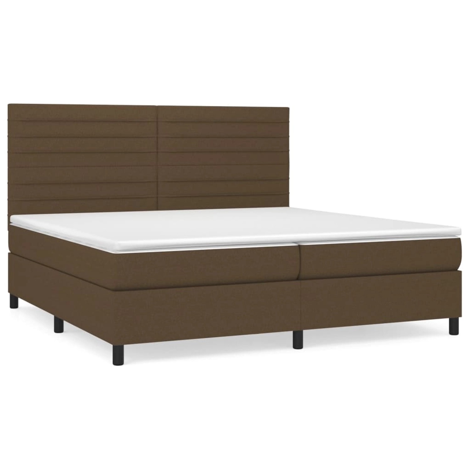 vidaXL Boxspringbett mit Matratze Dunkelbraun 200x200 cm Stoff 3141884 günstig online kaufen