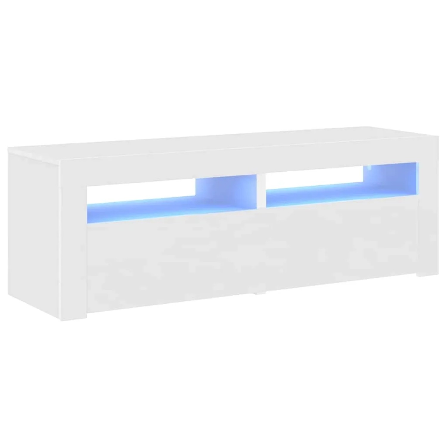 vidaXL TV-Schrank mit LED-Leuchten Weiß 120x35x40 cm 804355