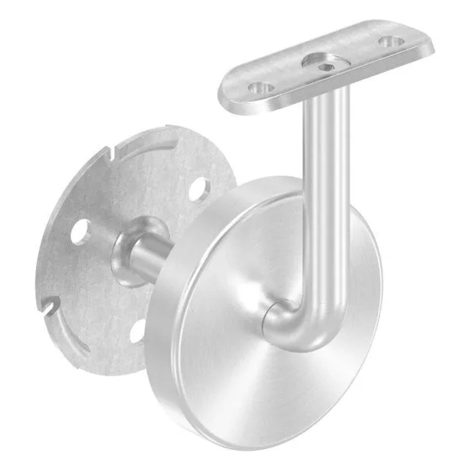 FeNau Handlaufhalter V4A Für Rohr 42,4 mm Wandabstand 75 mm Abdeckrosette