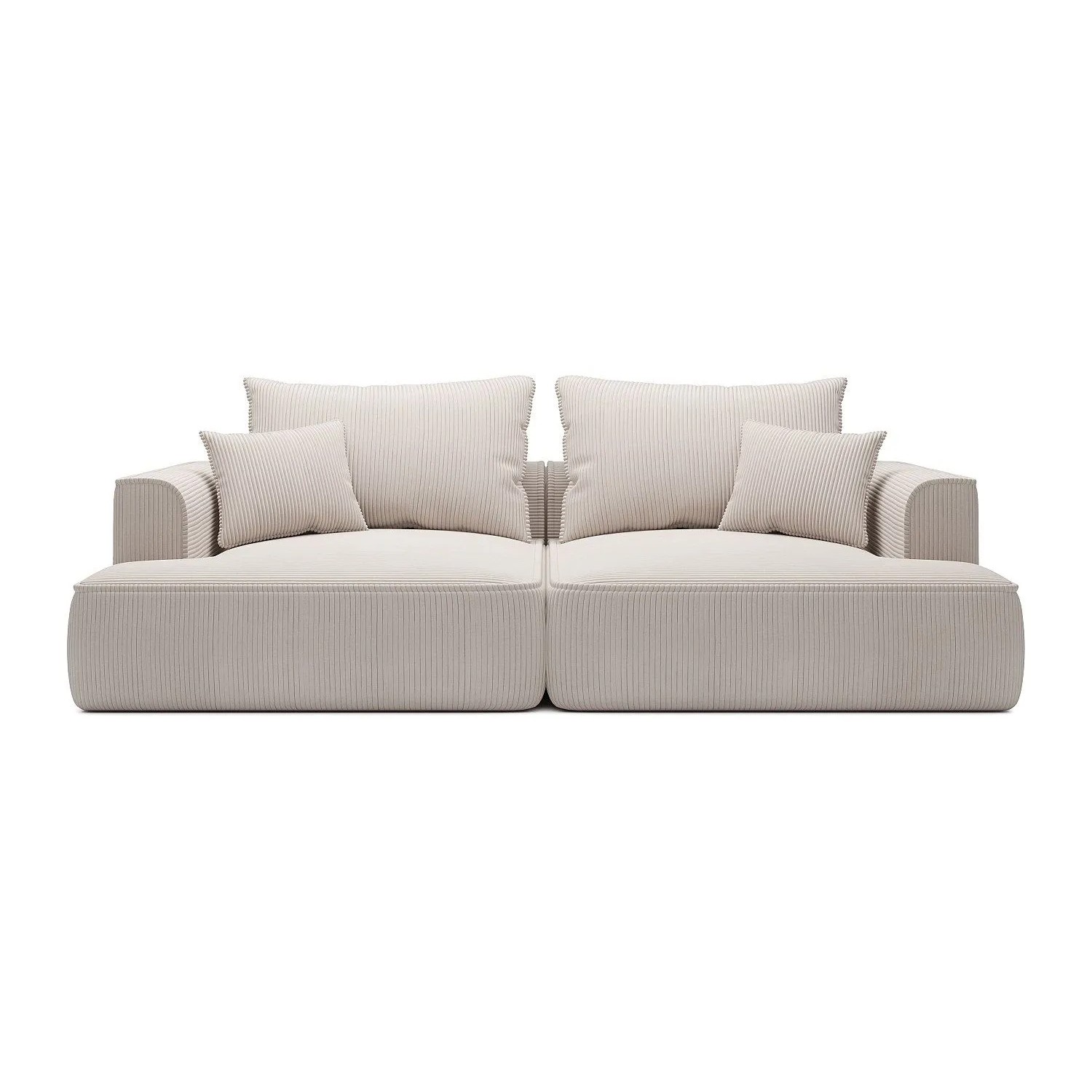 Vente-unique Sofa Ohne Schlafmöglichkeit Pineta Beige 260 cm