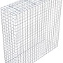 Feuerverzinkte Gabiona Gabione, 102x102x32 cm, Maschenweite 5x5 cm.