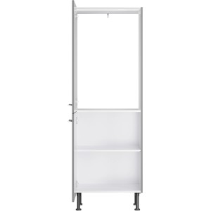 Optifit Midischrank für Kühlschrank, Basaltgrau, 60x176,6x58,4 cm, mit offenem Fach und zwei Einlegeböden.