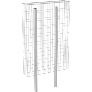 Wilk Gabionenkorb-Zaunelement, 120x180x25 cm, zur Gartengestaltung und als Sichtschutz.