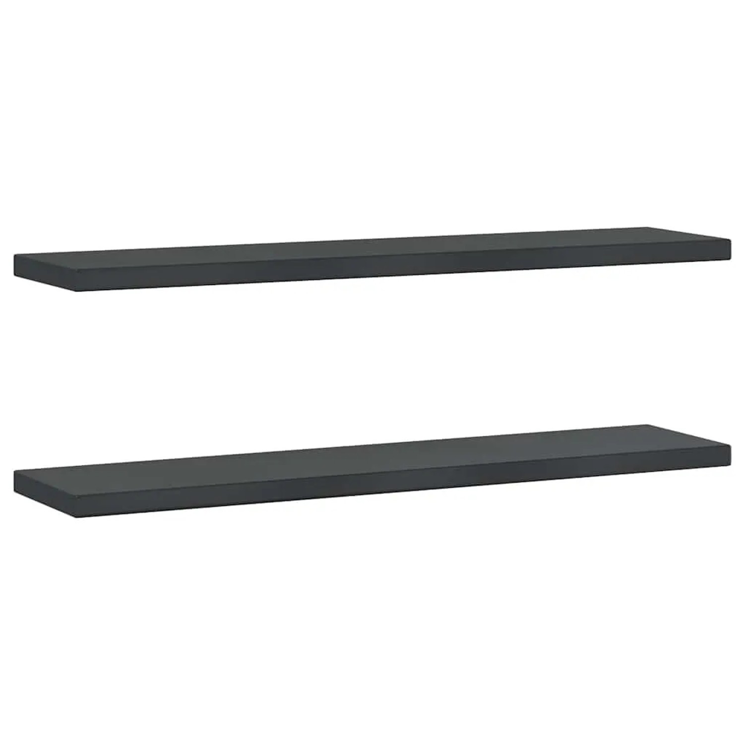 vidaXL Wandregale 2 Stk 100x23,5x3 cm Schwarz Edelstahl 30289