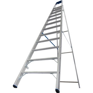 Krause Stehleiter Stabilo mit 12 Stufen, Aluminiumleiter für den professionellen Einsatz.