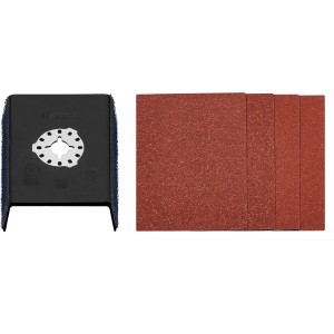 Bosch Profilschleifer AUZ 70 G mit Schleifblättern für Multifunktionswerkzeuge.