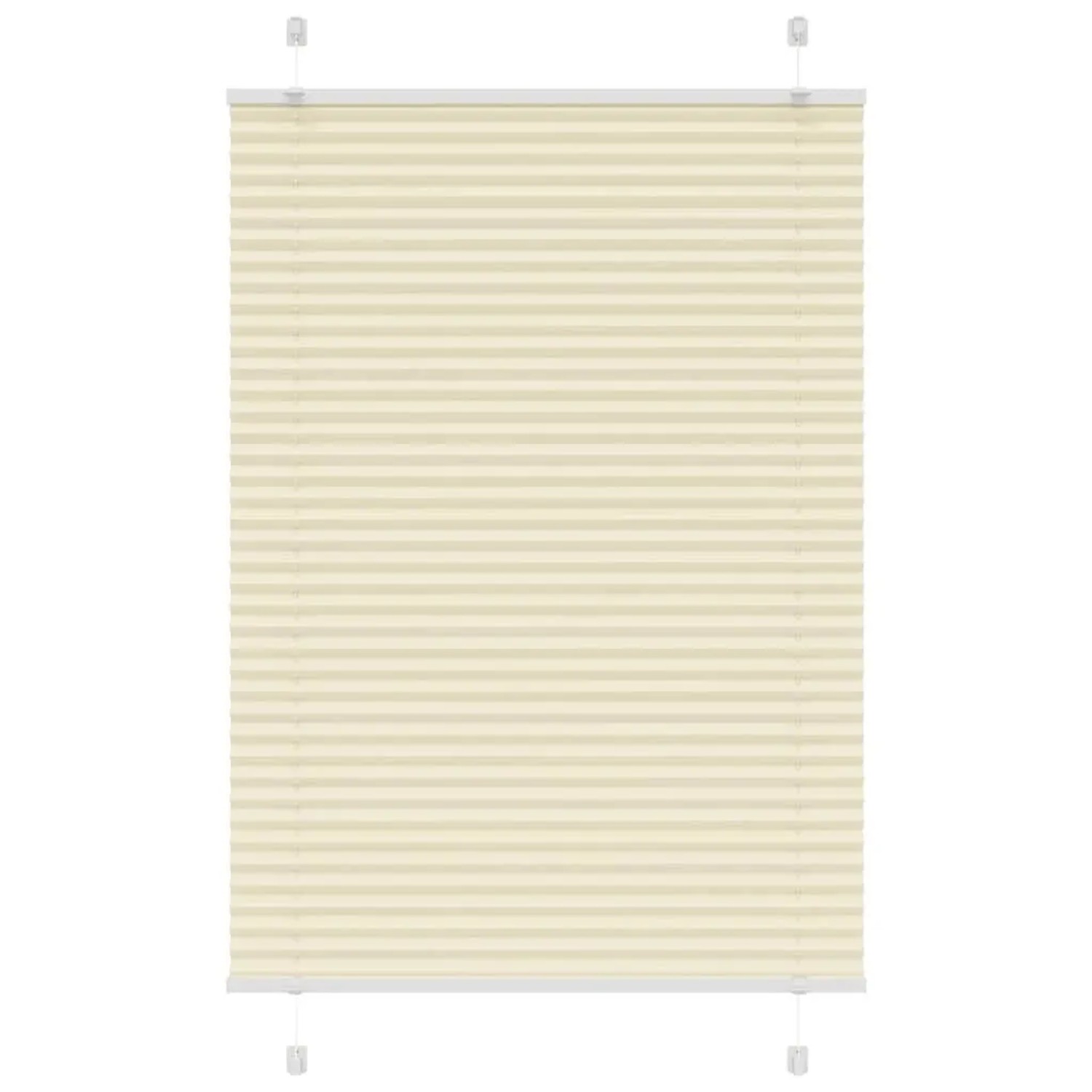 vidaXL Plissee Creme 100x150 cm Stoffbreite 99,4 cm Polyester 4015296 günstig online kaufen