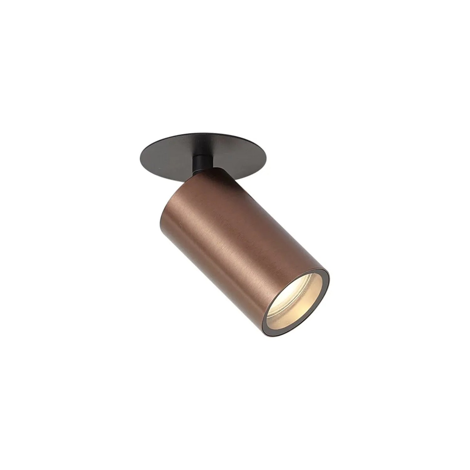 QAZQA Moderner Einbaustrahler Dunkelbronze GU10 50mm IP44 Chels