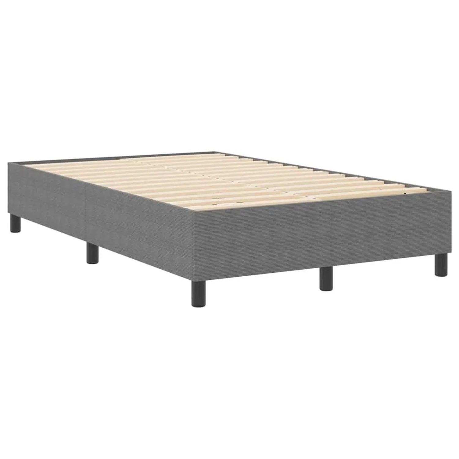 vidaXL Boxspringbett Hellgrau 120 x 200 cm Cordstoff 3337402 günstig online kaufen