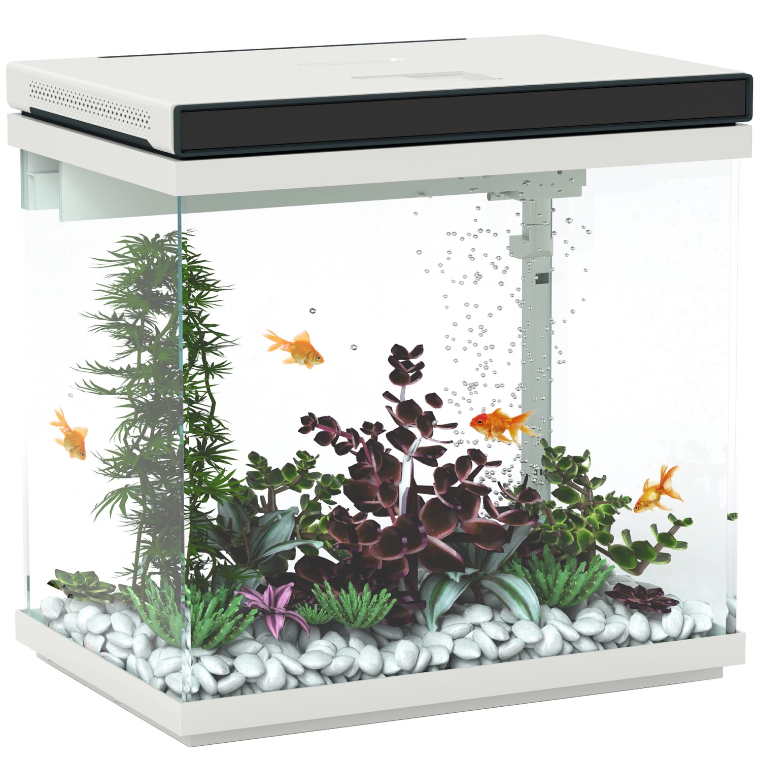 Thumbnail - PawHut Aquarium Wasserpumpe Glas ABS Weiß 38L x 26B x 37,6H cm