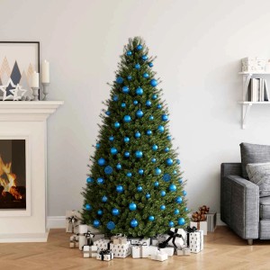 vidaXL 100-Tlg Weihnachtskugel-Set Blau 330085