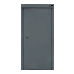 Axi Gartenschrank Hector Premium 1300 l aus Metall in Anthrazit, mit Tür und Schloss.