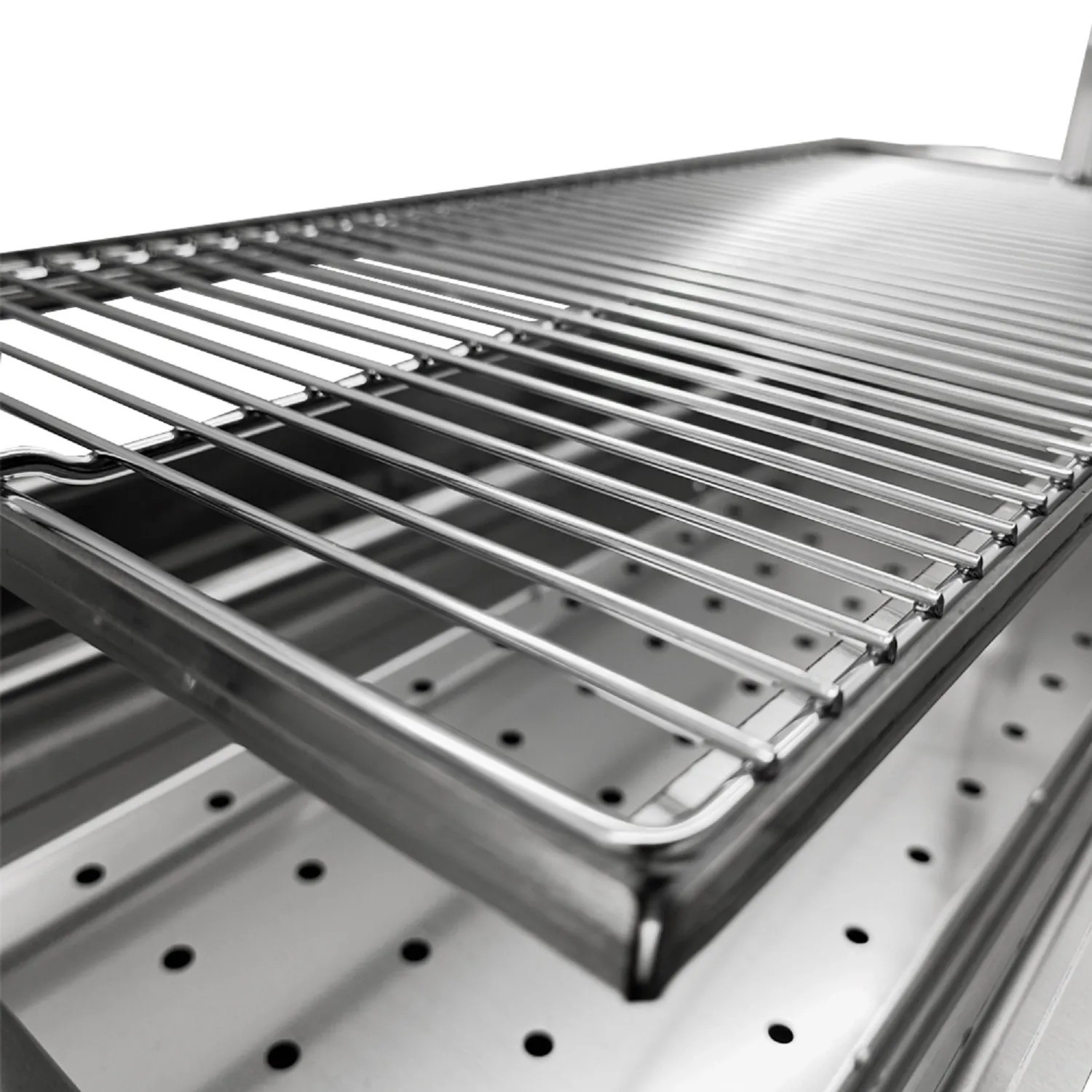 Detailaufnahme: Grillrost des Grillpeter Mangal Ararat Schaschlikgrills aus Edelstahl.