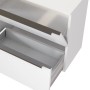 Held Möbel Waschbeckenunterschrank Monza, 60 cm, matt weiß mit offener Schublade.