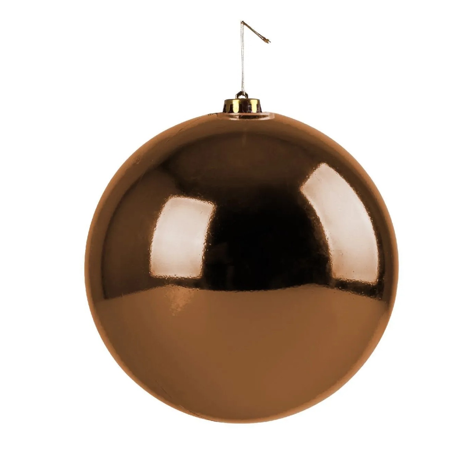 Lex Christbaumkugel Weihnachtskugel ⌀ 15 cm Baumschmuck Deko-Kugel Braun Glänzend