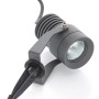 Moderner Lucande LED-Außenstrahler Jon aus Aluminium mit Erdspieß für Garten & Terrasse, schwenkbar.